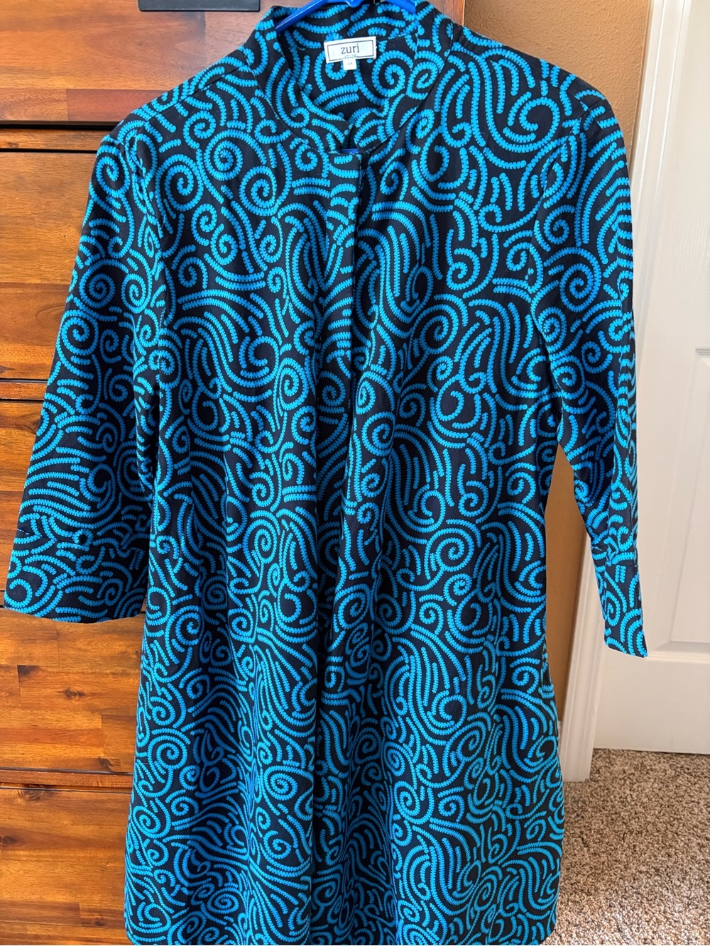 Zuri Black and Blue dress Medium